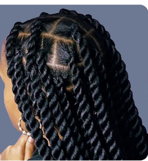 Medium Senegalese twist style